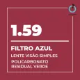 Lente Acabada 1.59 | Policarbonato com Antirreflexo. Proteção UV e Filtro Azul