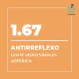 Lente Acabada 1.67 | Resina com Antirreflexo