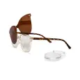 Combo Armação 2 em 1 Clip-on OM5104 + Lentes 1.56 Blue Light AR